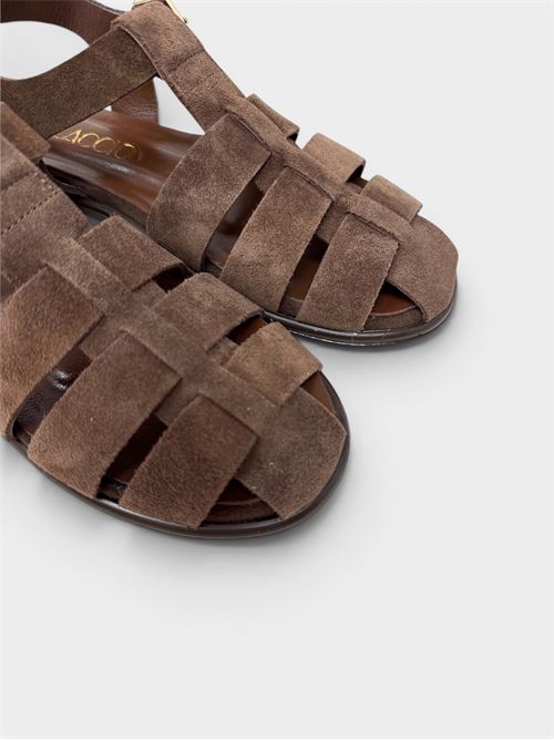Sandalo basso in suede tabacco IL LACCIO | RGN70SUEDETABACCO